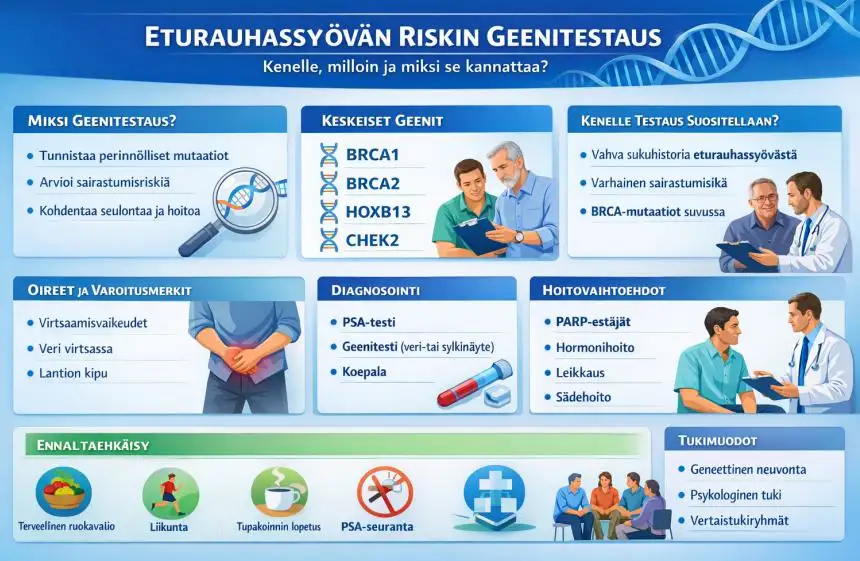Eturauhassyövän riskin geenitestaus – Kenelle, milloin ja miksi se kannattaa?