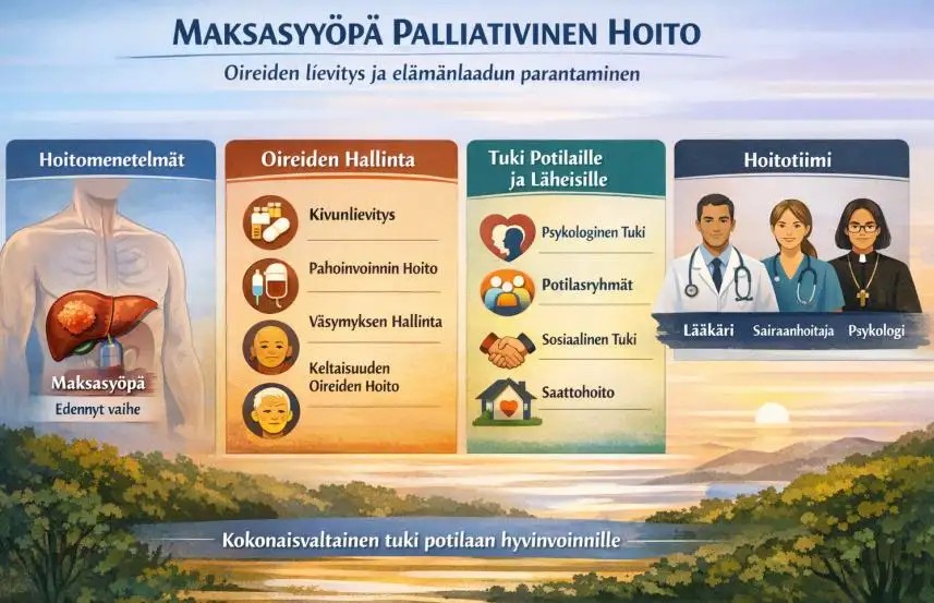 Maksasyöpä palliatiivinen hoito: oireiden lievitys, elämänlaatu ja potilaan kokonaisvaltainen tuki