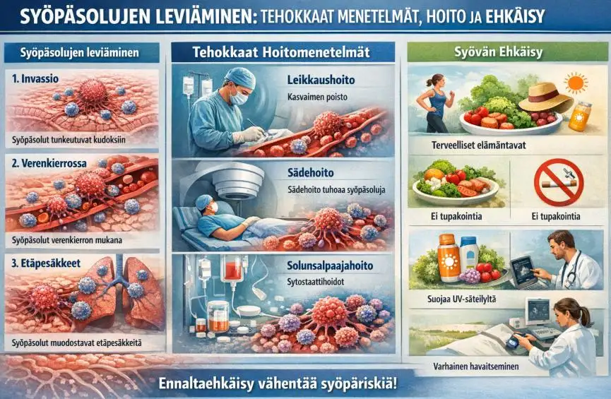 Miten estää syöpäsolujen leviämistä – tehokkaat keinot, hoidot ja ennaltaehkäisy