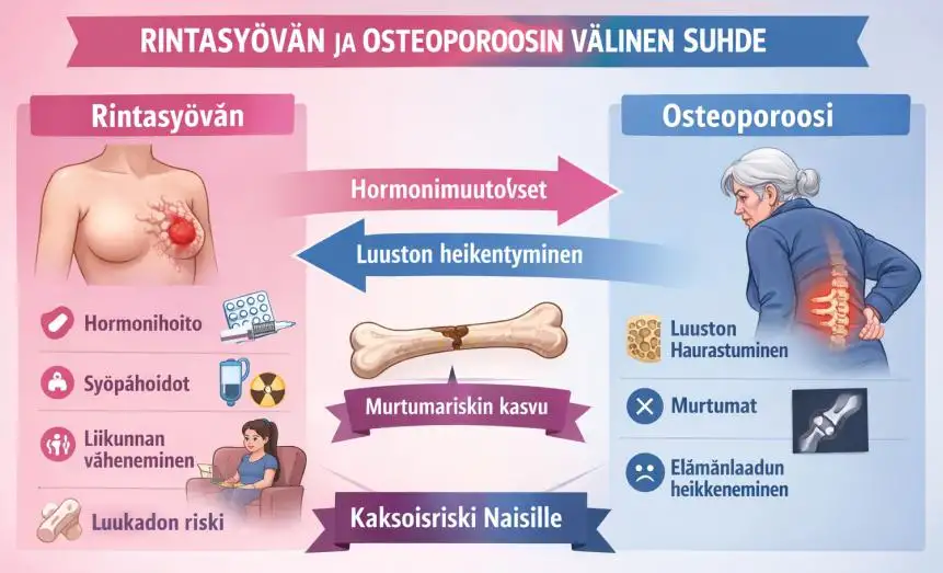 Rintasyövän ja osteoporoosin välinen suhde – Mitä jokaisen potilaan tulisi tietää